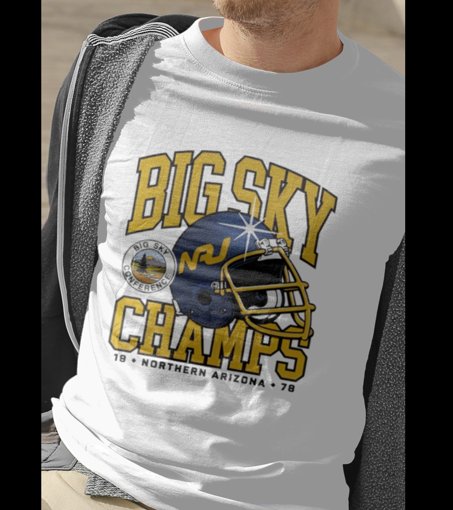Big Sky Champs 1978 Northern Arizona NAU Football Conference Victory T-Shirt