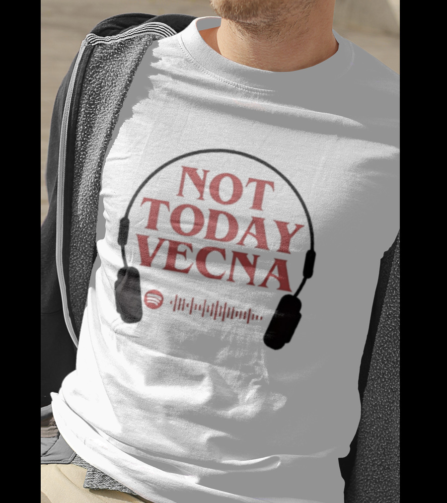 Not Today Vecna Stranger Things Headphones Waveform T-Shirt