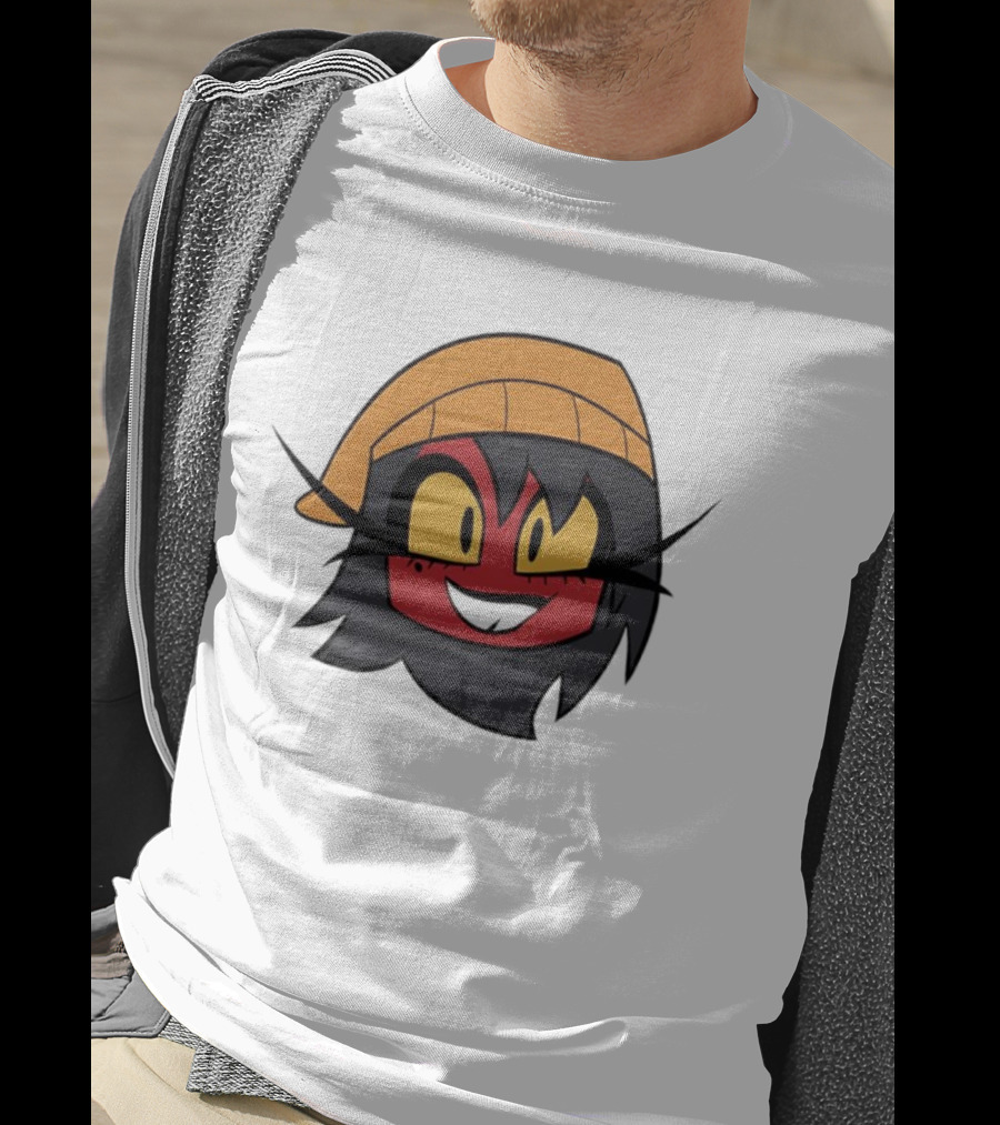 Unhappy Campers Millierd Red-Faced Character With Orange Hat And Yellow Eyes T-Shirt