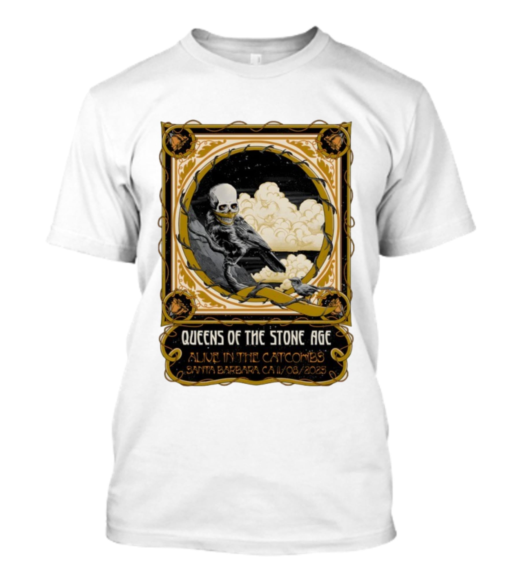 Queens Of The Stone Age Alive In The Catacombs Santa Barbara CA 11/08/2023 T-Shirt