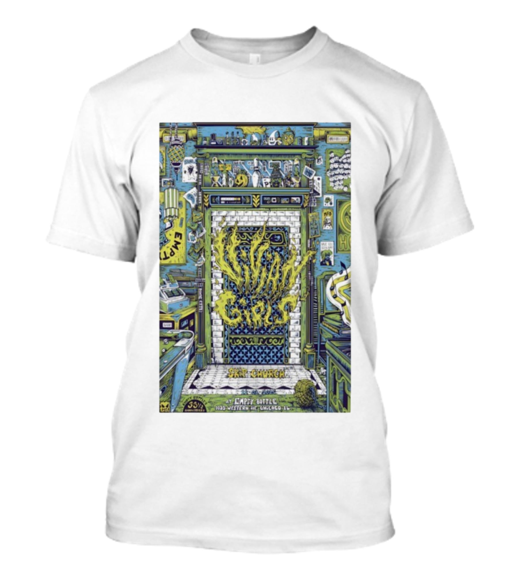 Vivian Girls Skip Church Chicago Empty Bottle Nov 8th 2025 Retro T-Shirt