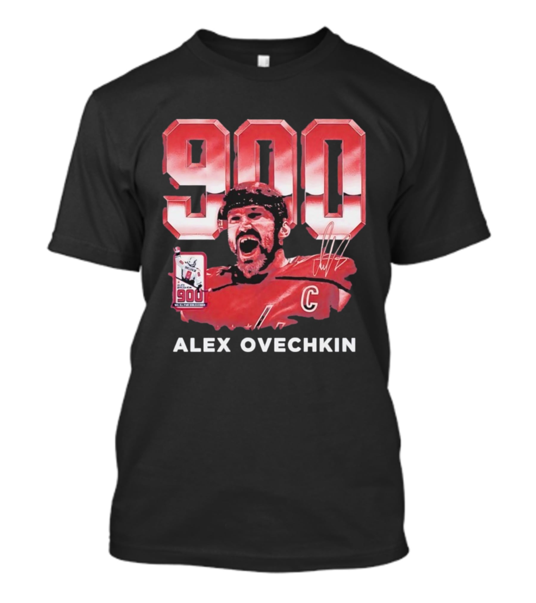 Alex Ovechkin 900 Career Goals Washington Capitals Signature T-Shirt
