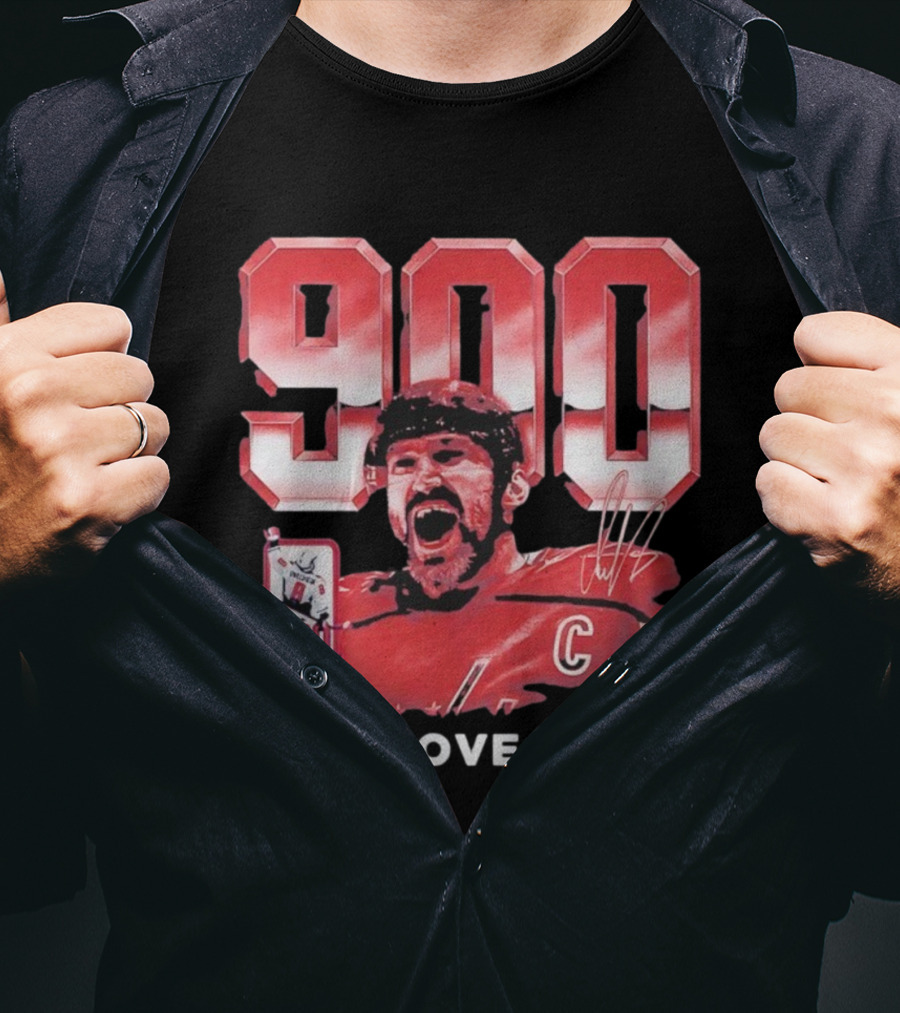 Alex Ovechkin 900 Career Goals Washington Capitals Signature T-Shirt