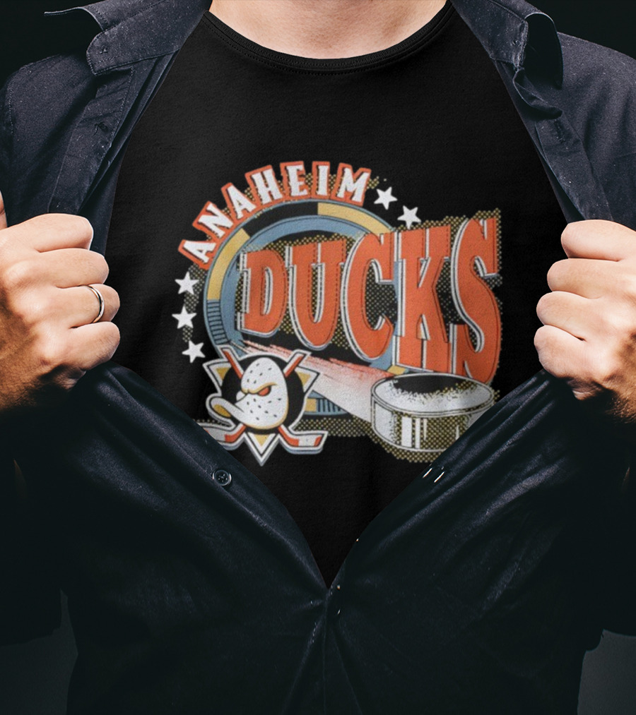 Anaheim Ducks Hockey Mask Puck NHL Team T-Shirt
