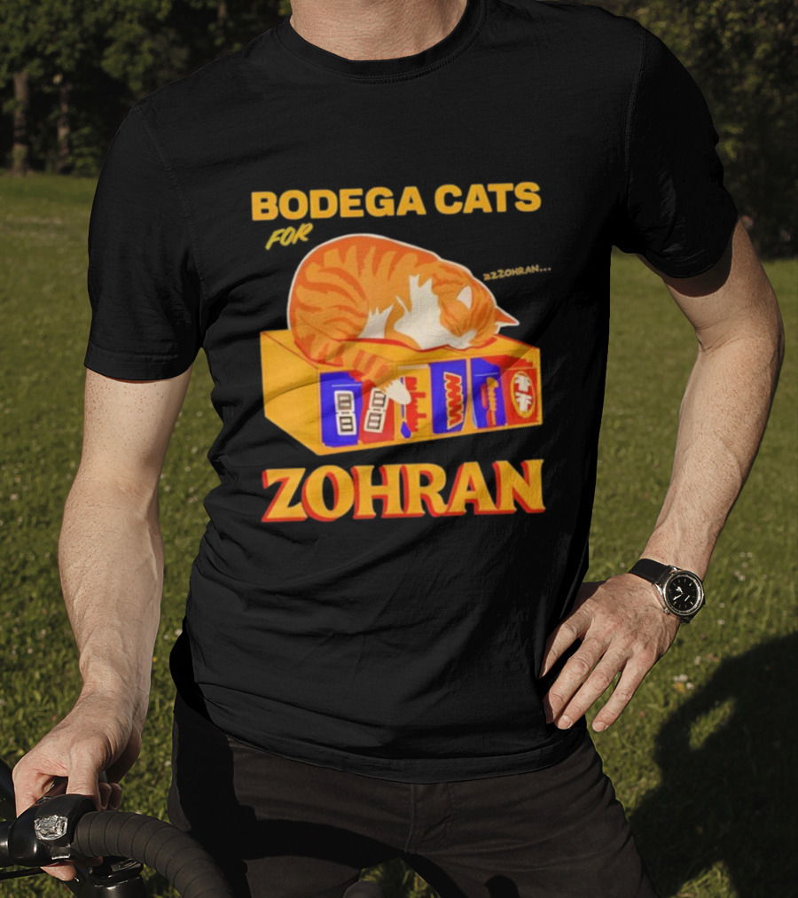 Bodega Cats Zohran Mamdani Iconic Democrat Humor T-Shirt