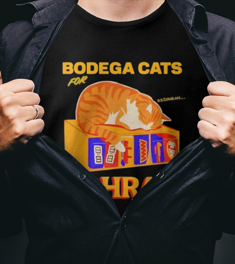Bodega Cats Zohran Mamdani Iconic Democrat Humor T-Shirt