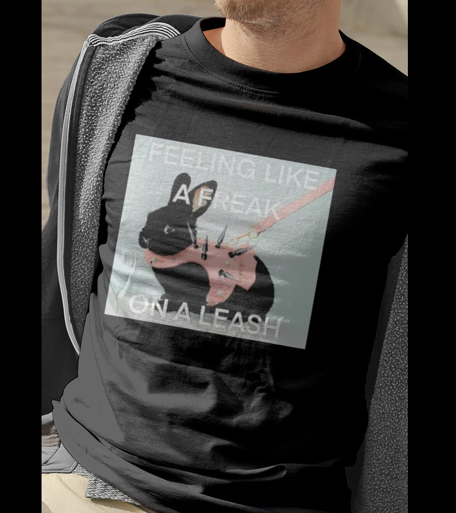 Feeling Like A Freak On A Leash Rabbit With Spiked Harness T-Shirt