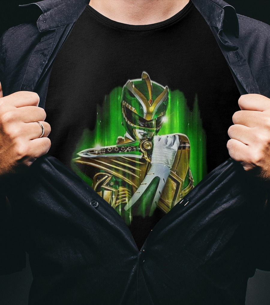 Mighty Morphin Green Power Ranger With Dragon Dagger T-Shirt