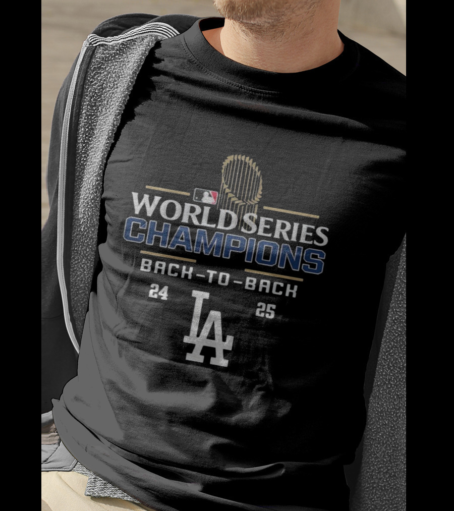 Los Angeles Dodgers World Series Champions Back-to-Back 24 25 T-Shirt