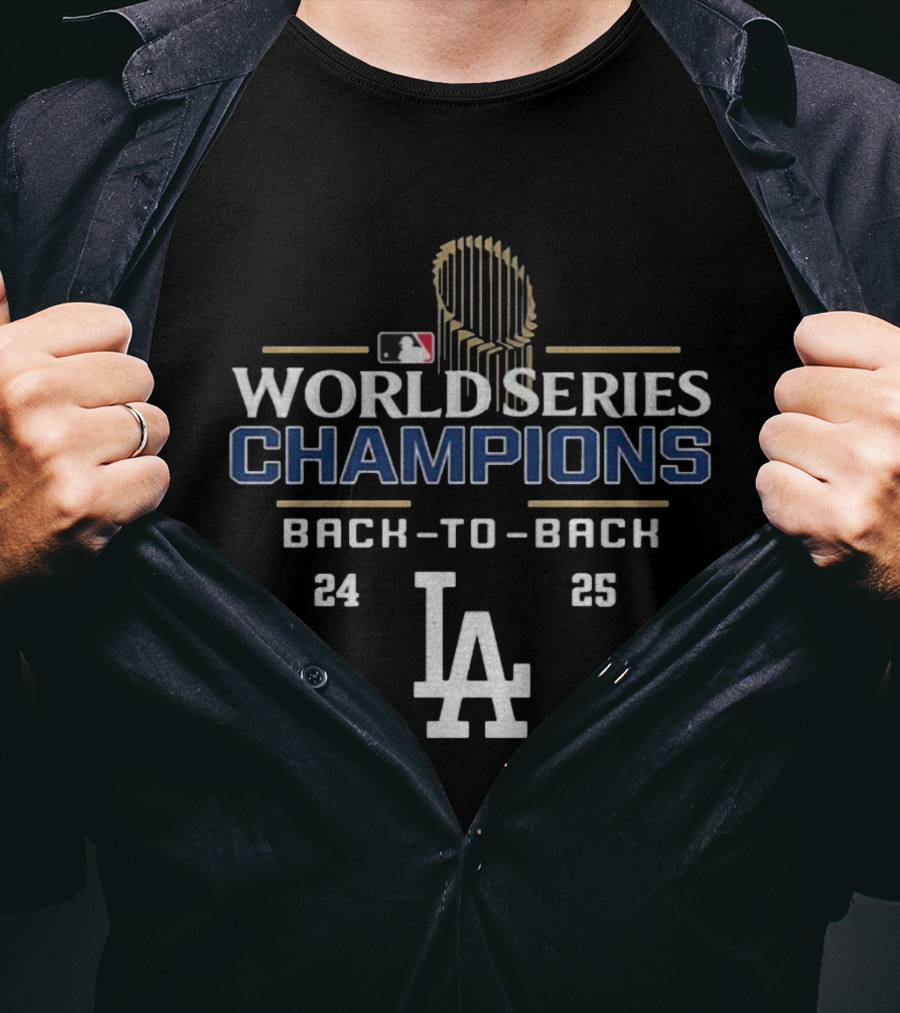 Los Angeles Dodgers World Series Champions Back-to-Back 24 25 T-Shirt