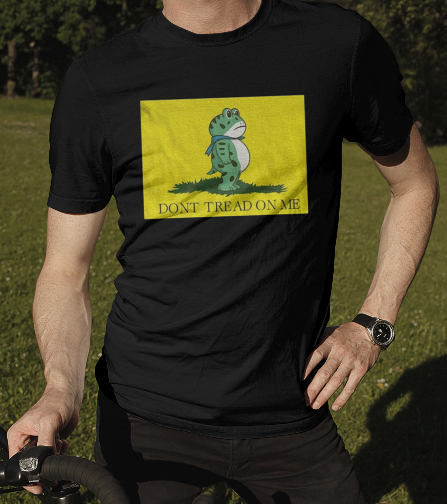 Portland I.C.E. Protest Frog Don't Tread On Me Gadsden Flag T-Shirt