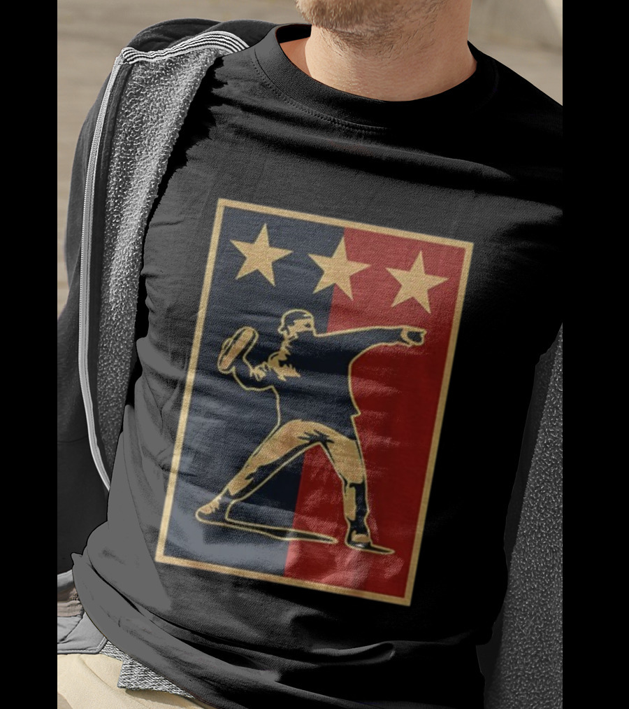 Sandwich Guy Resist Hope Obey Style Three Stars Retro Thrower T-Shirt