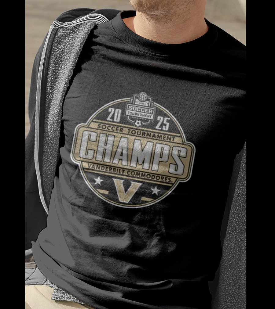 SEC 2025 Soccer Tournament Champs Vanderbilt Commodores T-Shirt