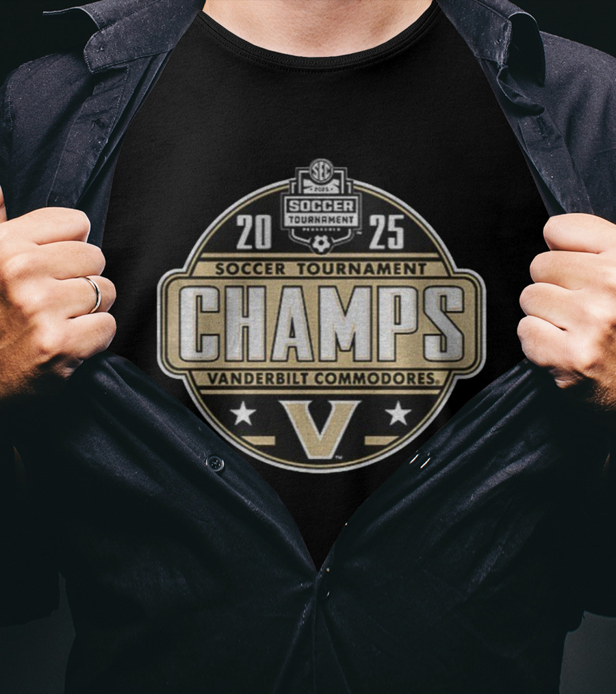 SEC 2025 Soccer Tournament Champs Vanderbilt Commodores T-Shirt