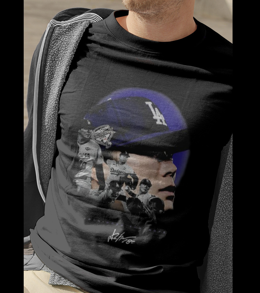Dodgers MVP Yamamoto Vintage Baseball Icon LA Cap T-Shirt
