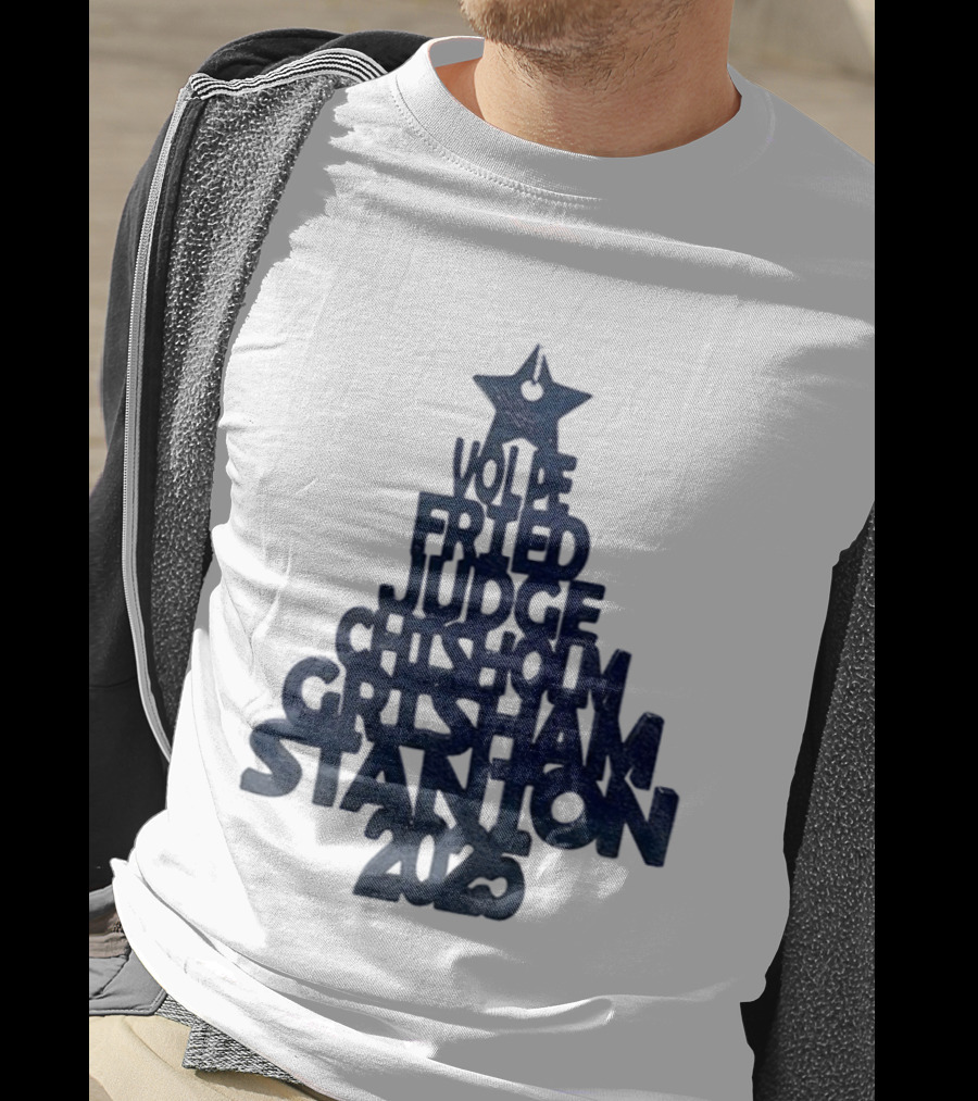 New York Yankees Vole Prized Judge Chisholm Grisham Stanton Christmas Tree 2025 T-Shirt