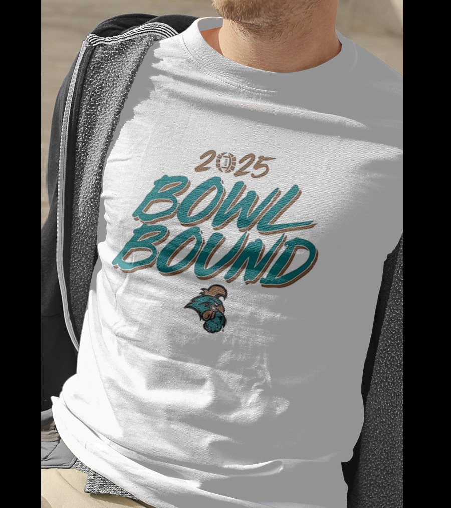 Coastal Carolina Chanticleers 2025 Bowl Bound Football Team Logo T-Shirt