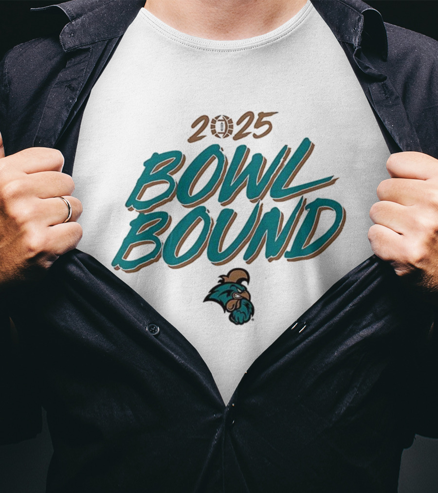 Coastal Carolina Chanticleers 2025 Bowl Bound Football Team Logo T-Shirt