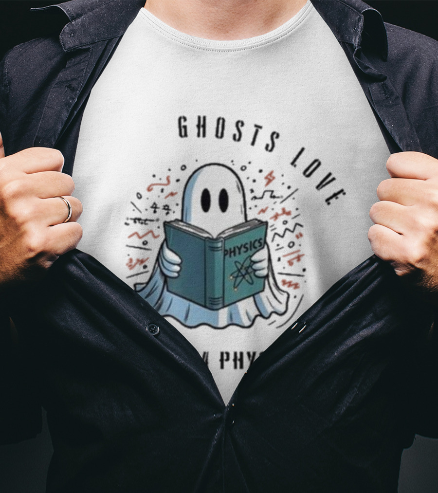 Ghosts Love Physics Quantum Physics Halloween 2024 T-Shirt