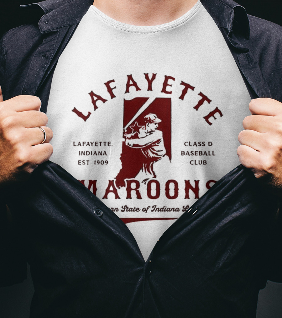 Lafayette Maroons Northern State Of Indiana Hoosiers Est 1909 Class D Baseball Club Vintage T-Shirt
