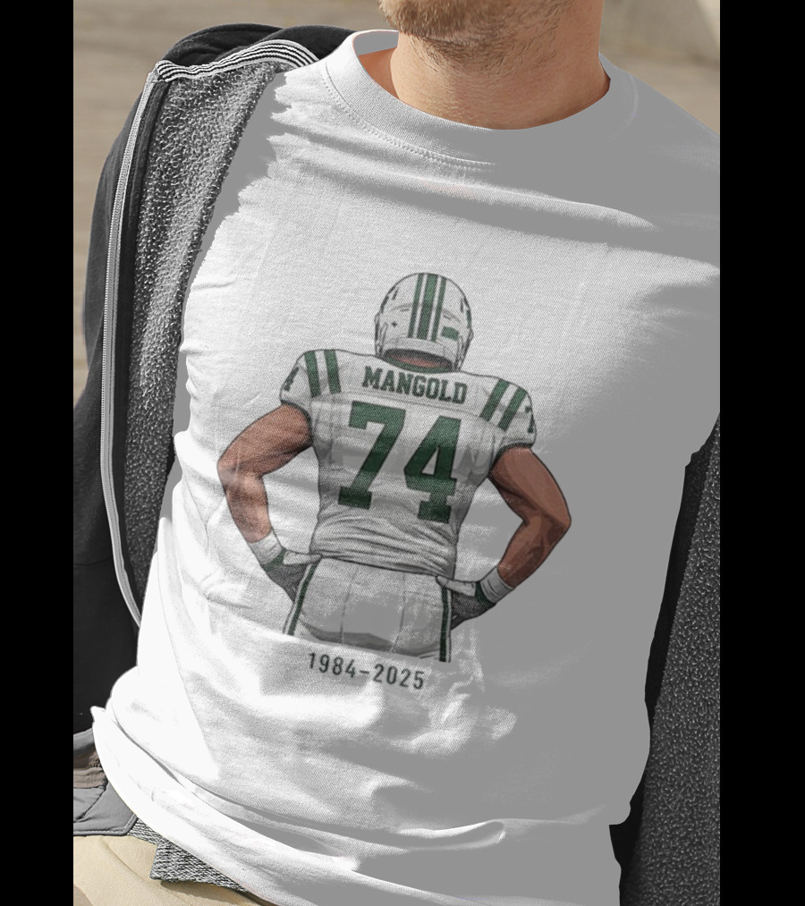 Nick Mangold 74 New York Jets NFL Football Legend 1984 2025 T-Shirt