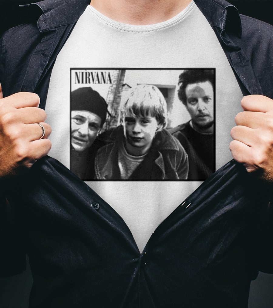 Nirvana Meets Home Alone Mashup Holiday Edition T-Shirt