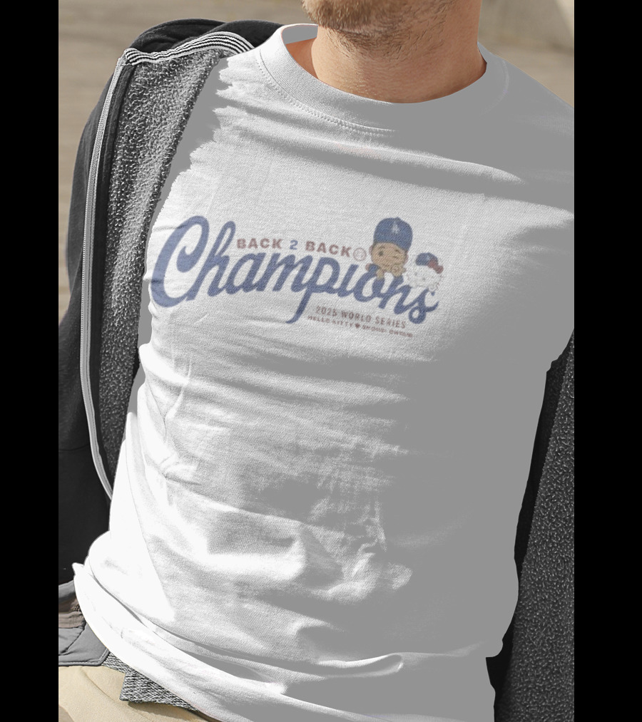 Back 2 Back Champions 2025 World Series Hello Kitty Shohei Ohtani Dodgers T-Shirt