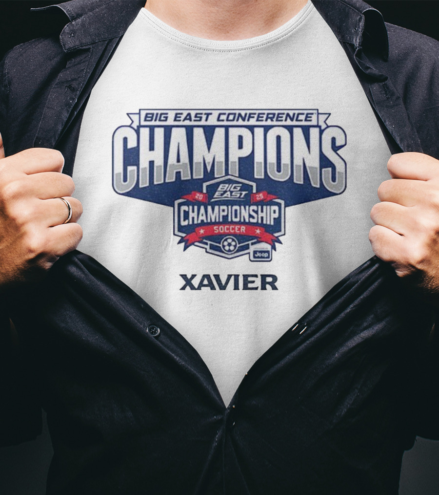 Xavier Big East Conference Champions 2025 Soccer Championship Jeep T-Shirt