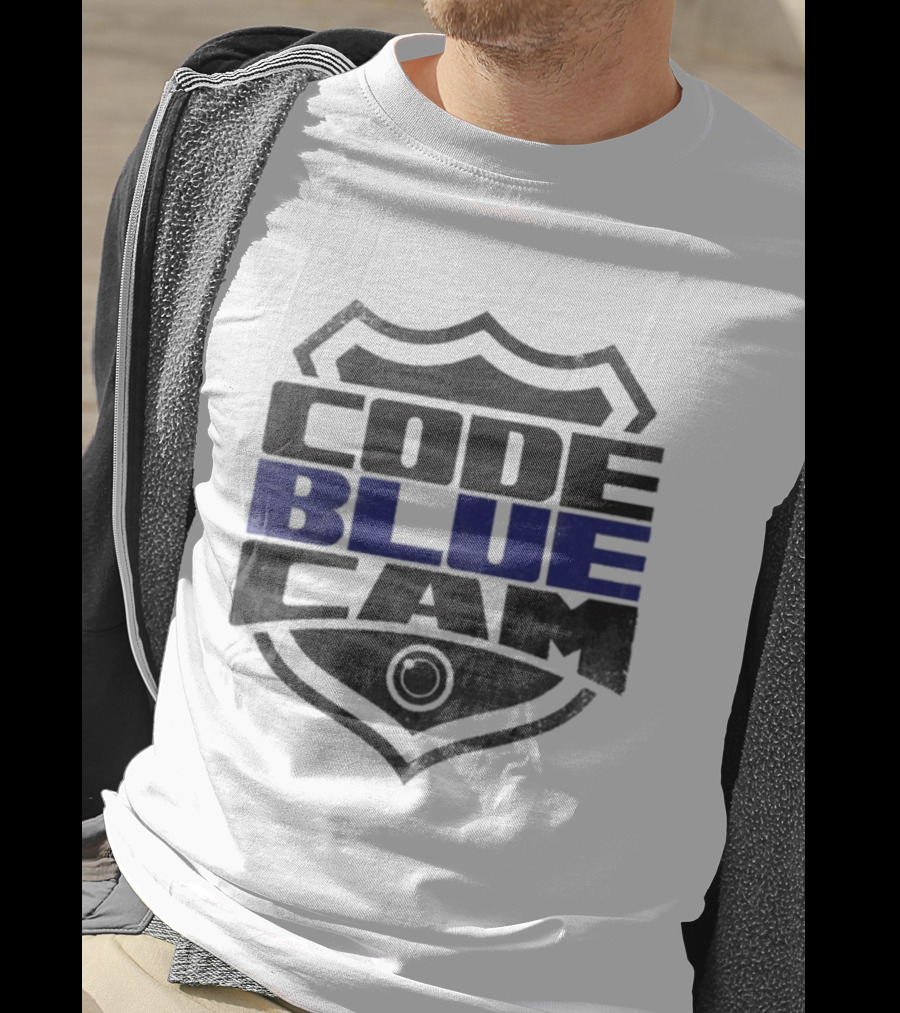 Code Blue Cam Badge Shield Emblem T-Shirt