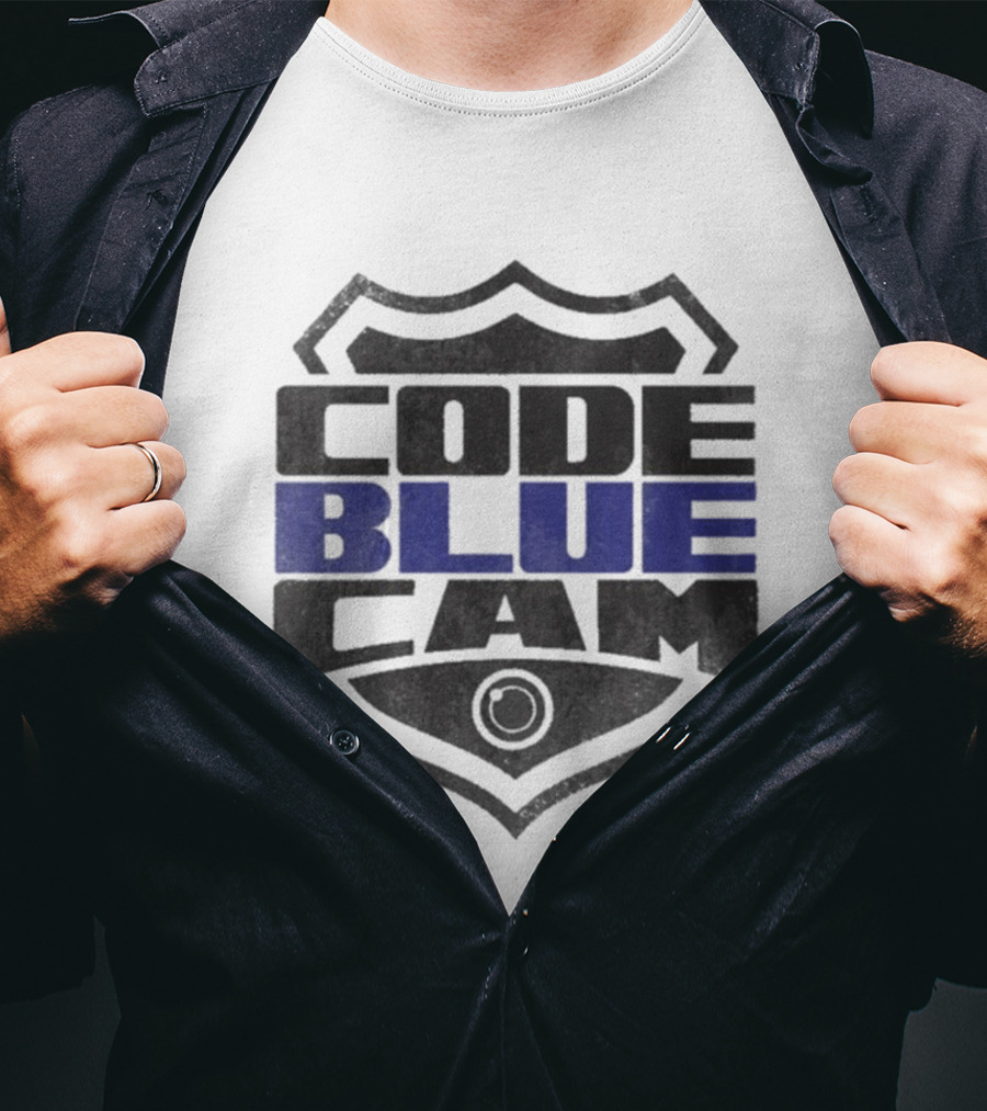 Code Blue Cam Badge Shield Emblem T-Shirt