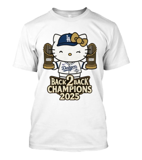 Hello Kitty Dodgers Back 2 Back Champions 2024 2025 T-Shirt