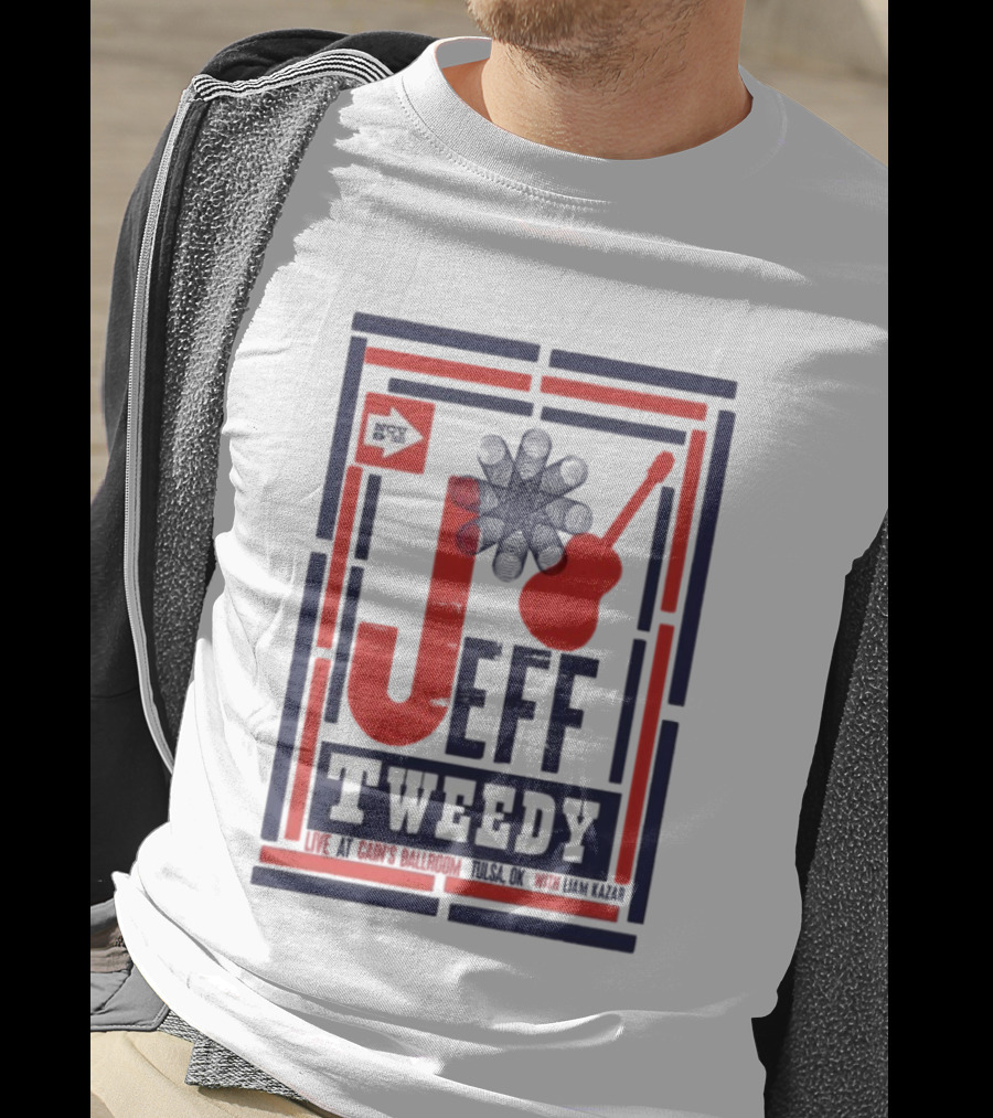 Jeff Tweedy Nov 9 Cain's Ballroom Concert Guitar Design T-Shirt