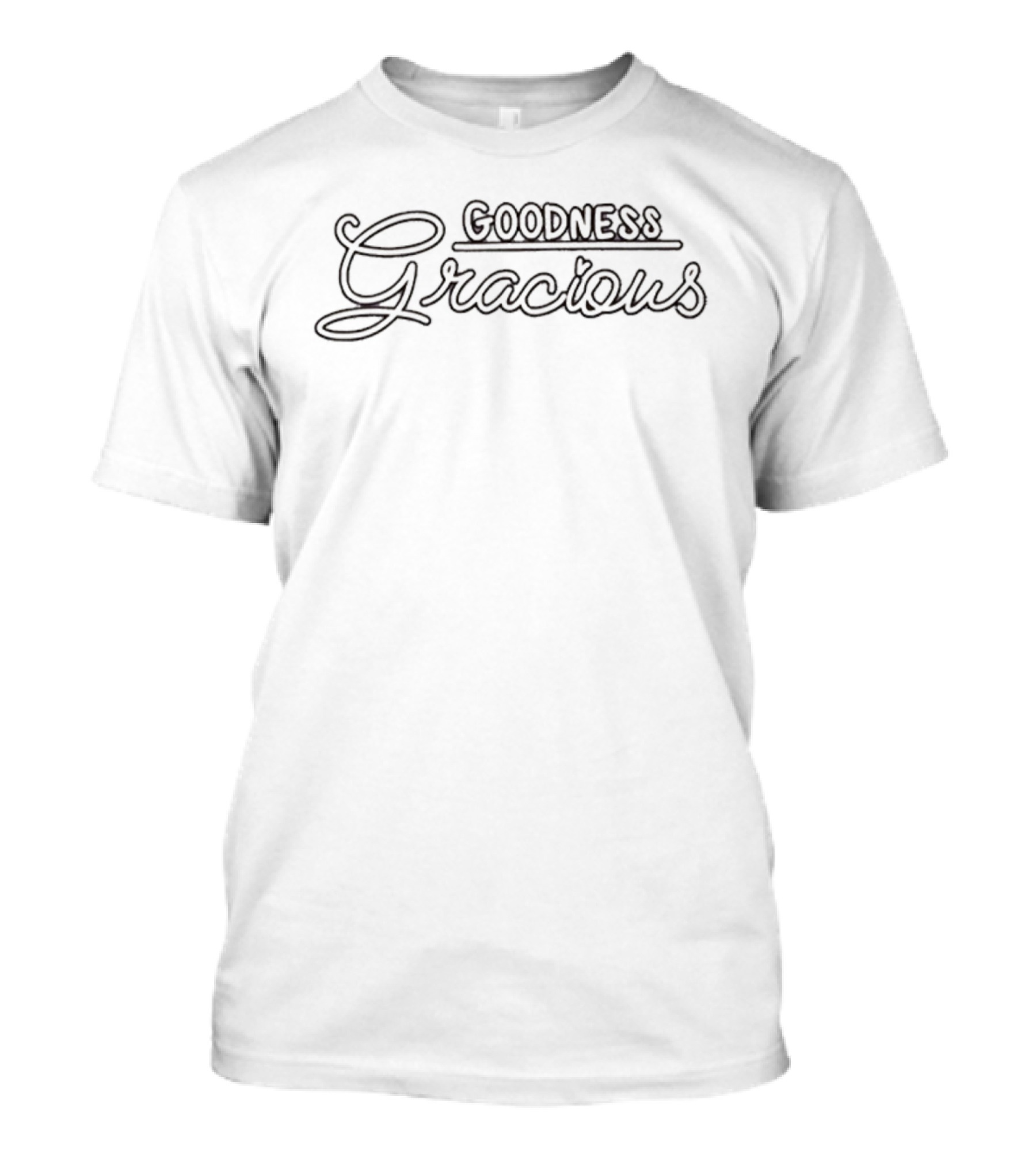 Matt Mitchell Goodness Gracious Script Text T-Shirt