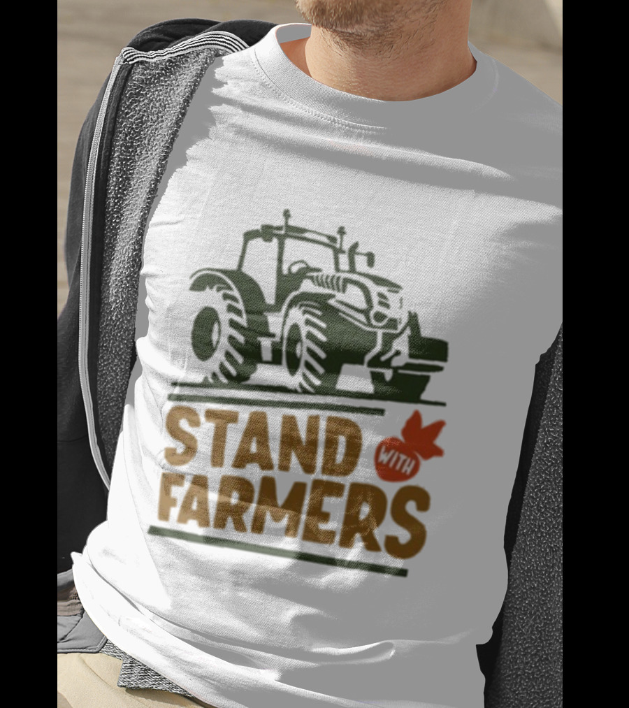 Stand With Farmers Tractor Plow Support T-Shirt