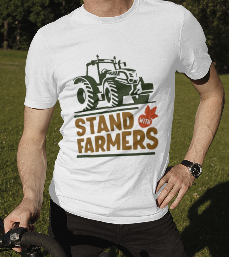 Stand With Farmers Tractor Plow Support T-Shirt