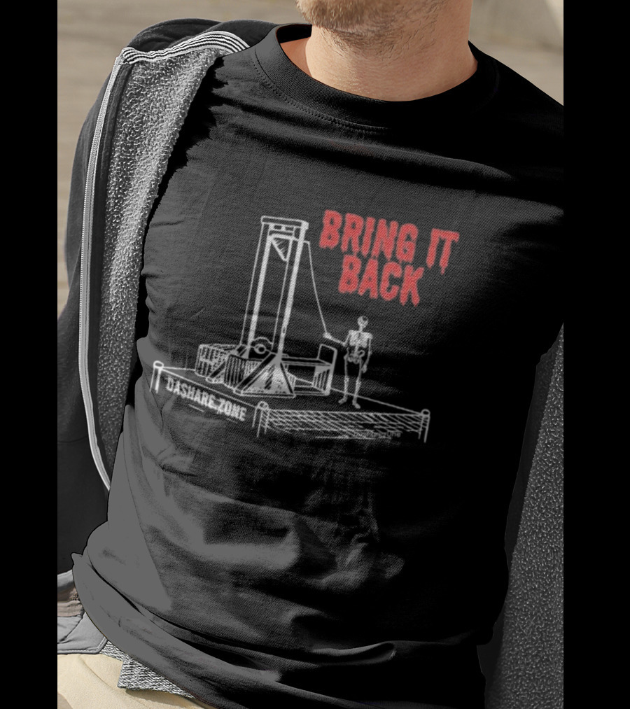 Bring It Back Dashare Zone Skeleton Guillotine Retro Style T-Shirt