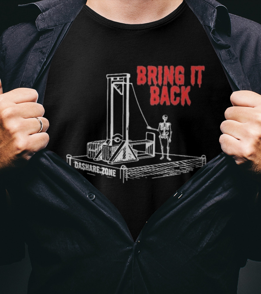 Bring It Back Dashare Zone Skeleton Guillotine Retro Style T-Shirt