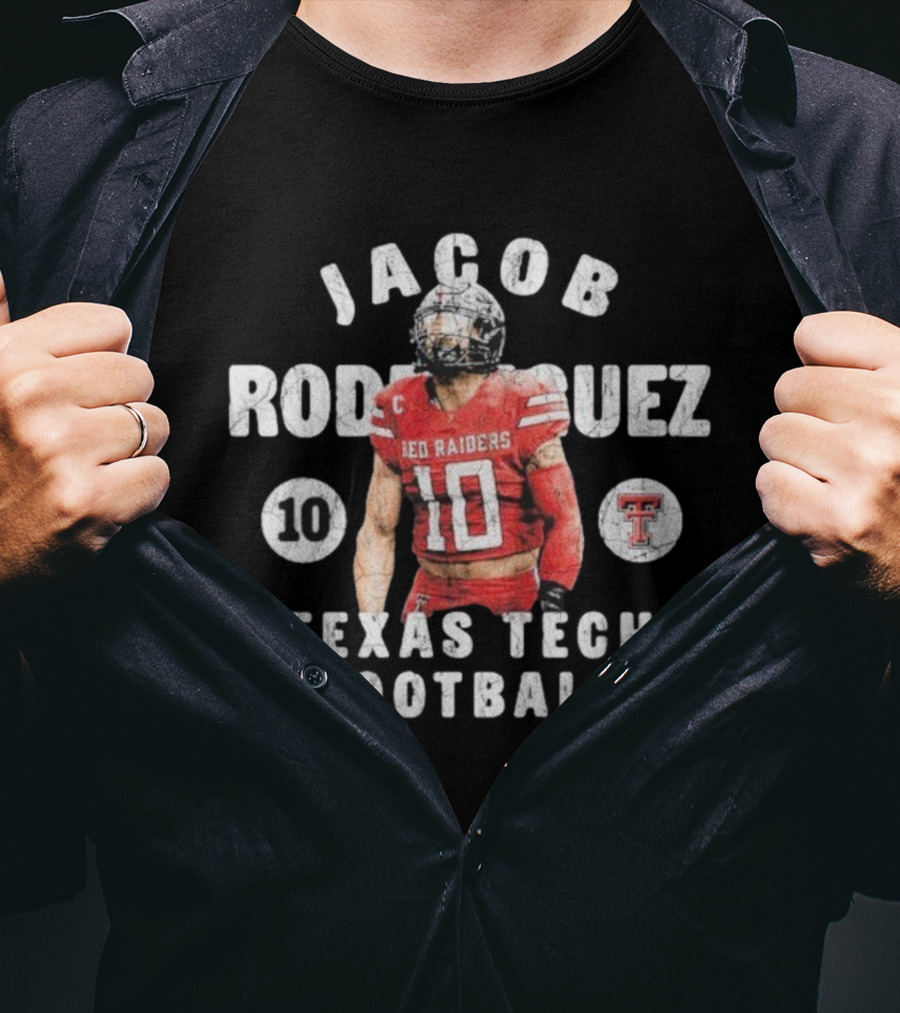 Jacob Rodriguez 10 Texas Tech Red Raiders Football Player T-Shirt