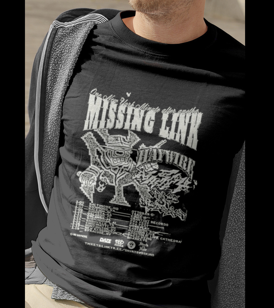 Missing Link Tour Haywire Hardcore Punk 2026 Live At Ottobar Baltimore MD January 5 T-Shirt