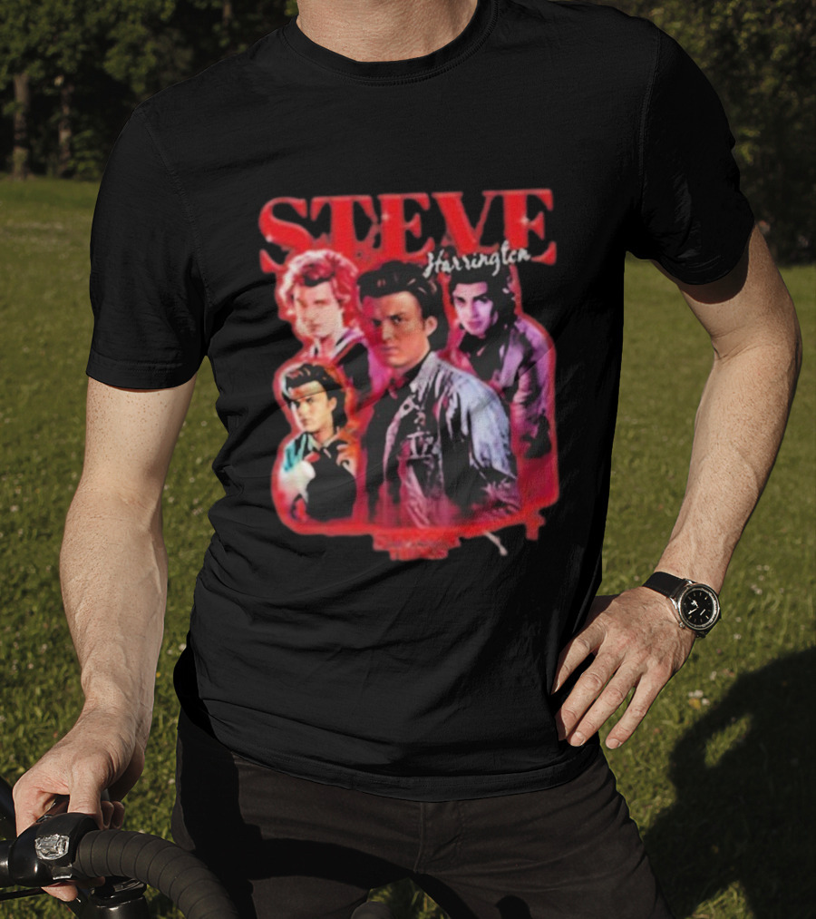 Steve Harrington Stranger Things Character Collage T-Shirt