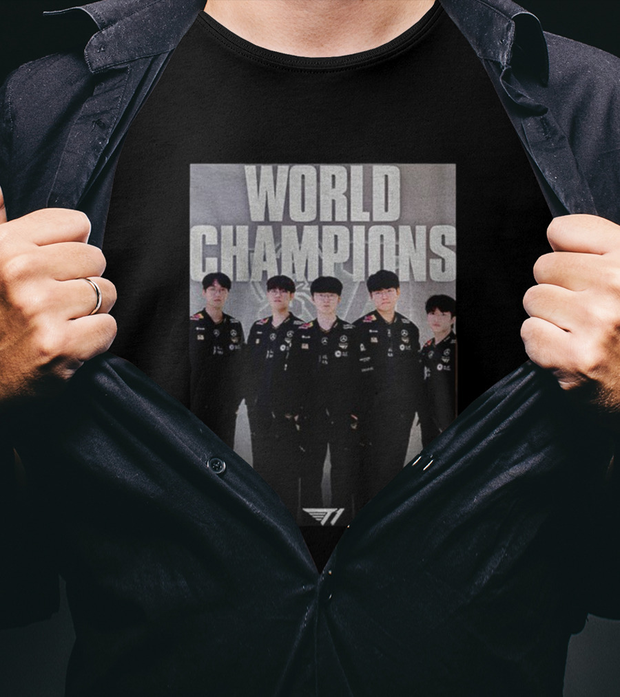 T1 World Champions League Of Legends Worlds 2025 Earn Your Legacy T-Shirt