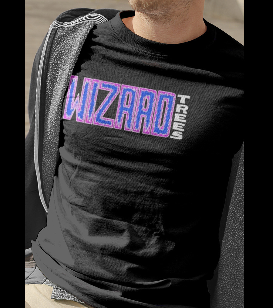 WIZARD TREES Static Electric Vibrant Pattern T-Shirt