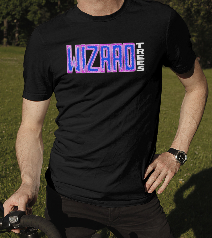 WIZARD TREES Static Electric Vibrant Pattern T-Shirt