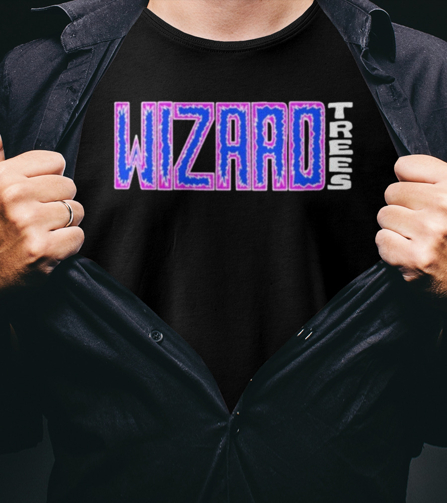 WIZARD TREES Static Electric Vibrant Pattern T-Shirt