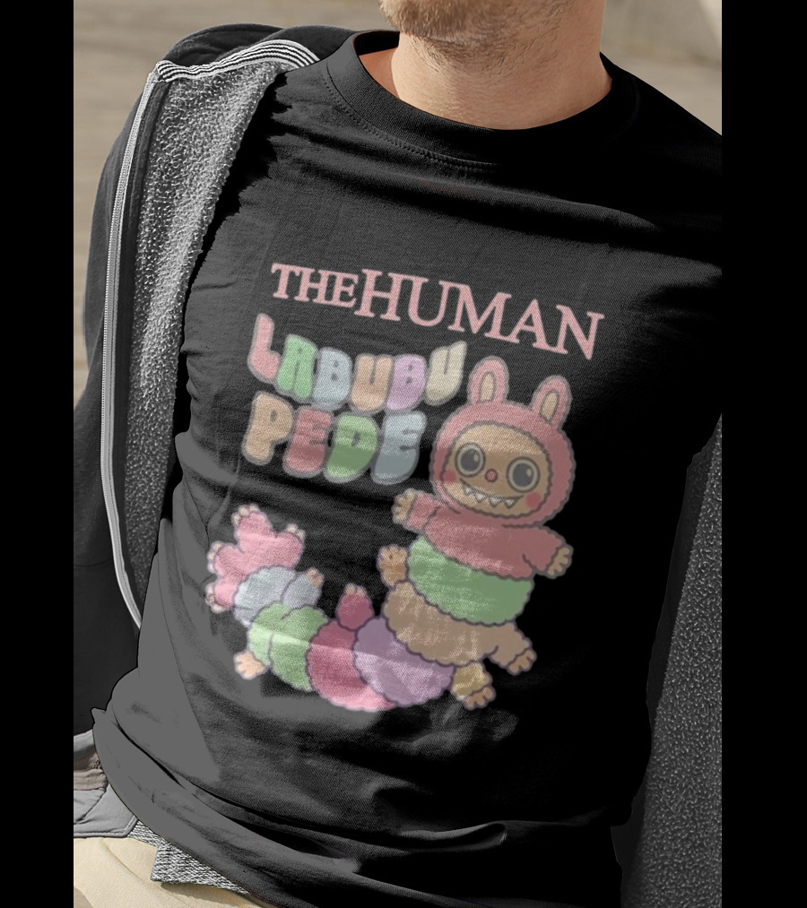 The Human Labubu Pede Pastel Cartoon Character Design T-Shirt