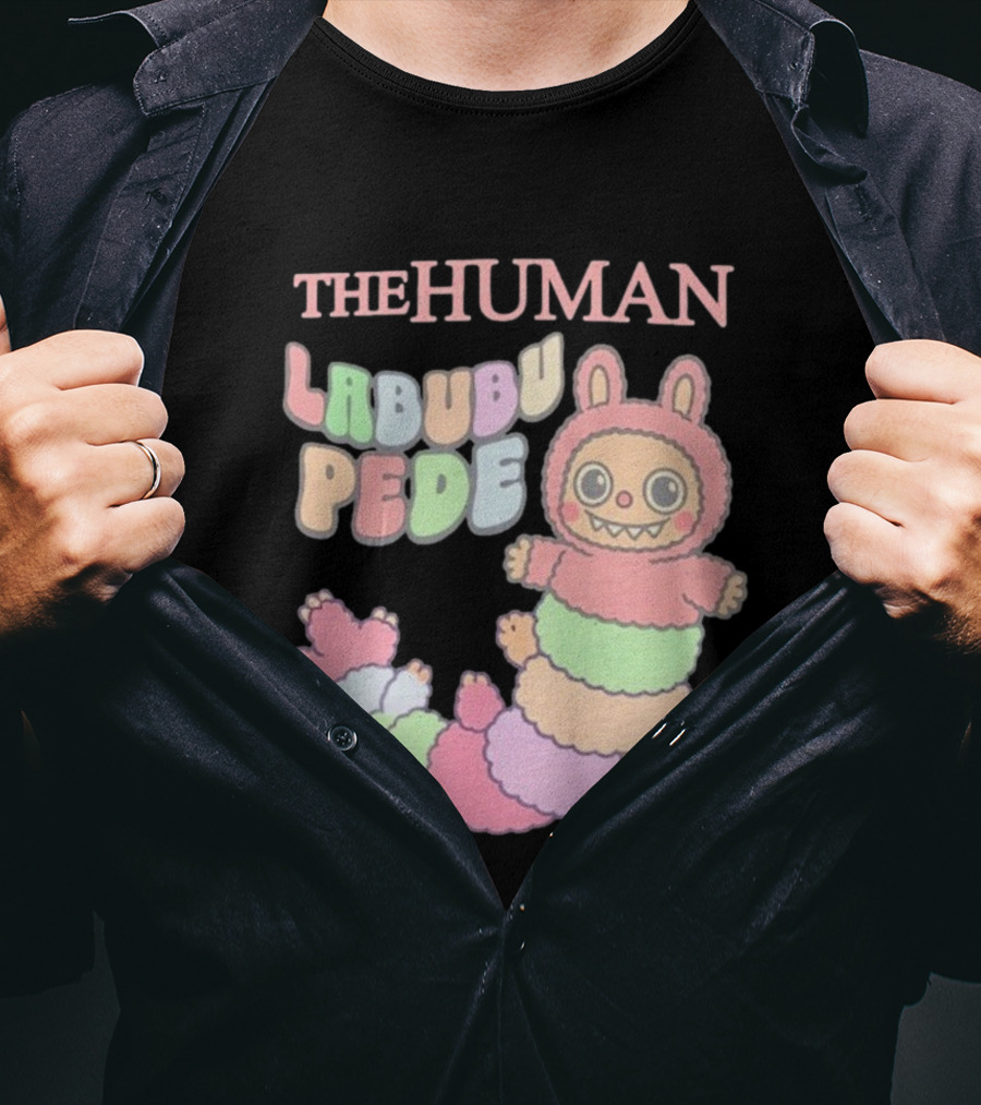 The Human Labubu Pede Pastel Cartoon Character Design T-Shirt