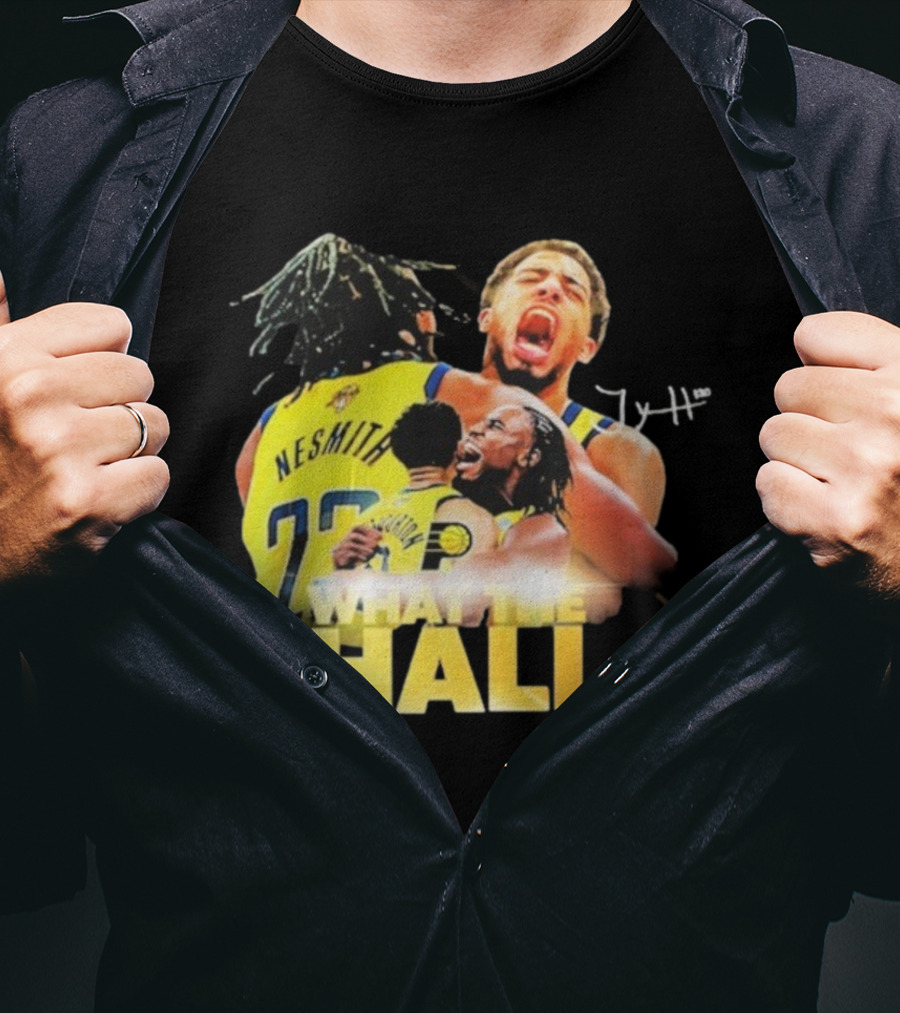 Tyrese Haliburton Hug Aaron Nesmith What The Hali Indiana Pacers 2025 T-Shirt