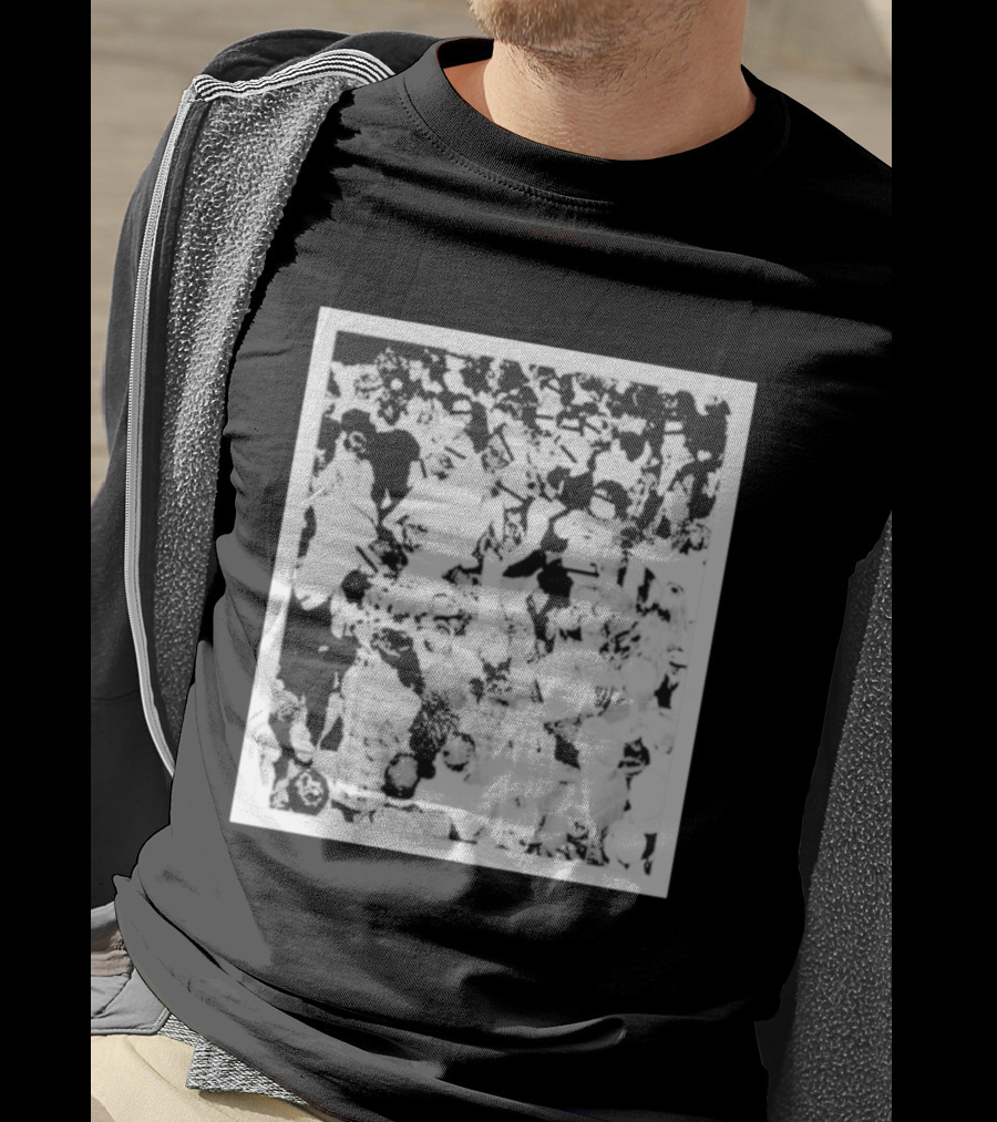 The Salt Shed Crowd Concert Gathering Black And White Photography T-Shirt