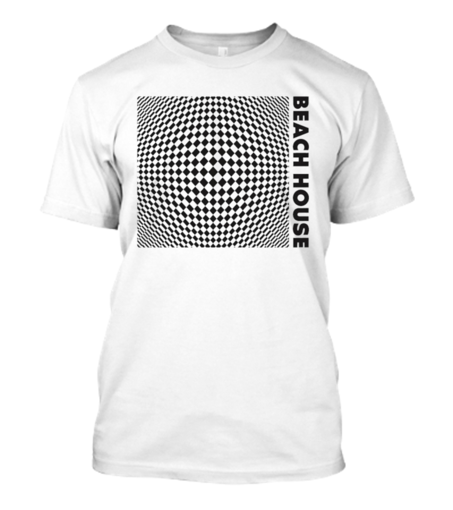 Beach House Optical Illusion Op Art Movement 7 T-Shirt