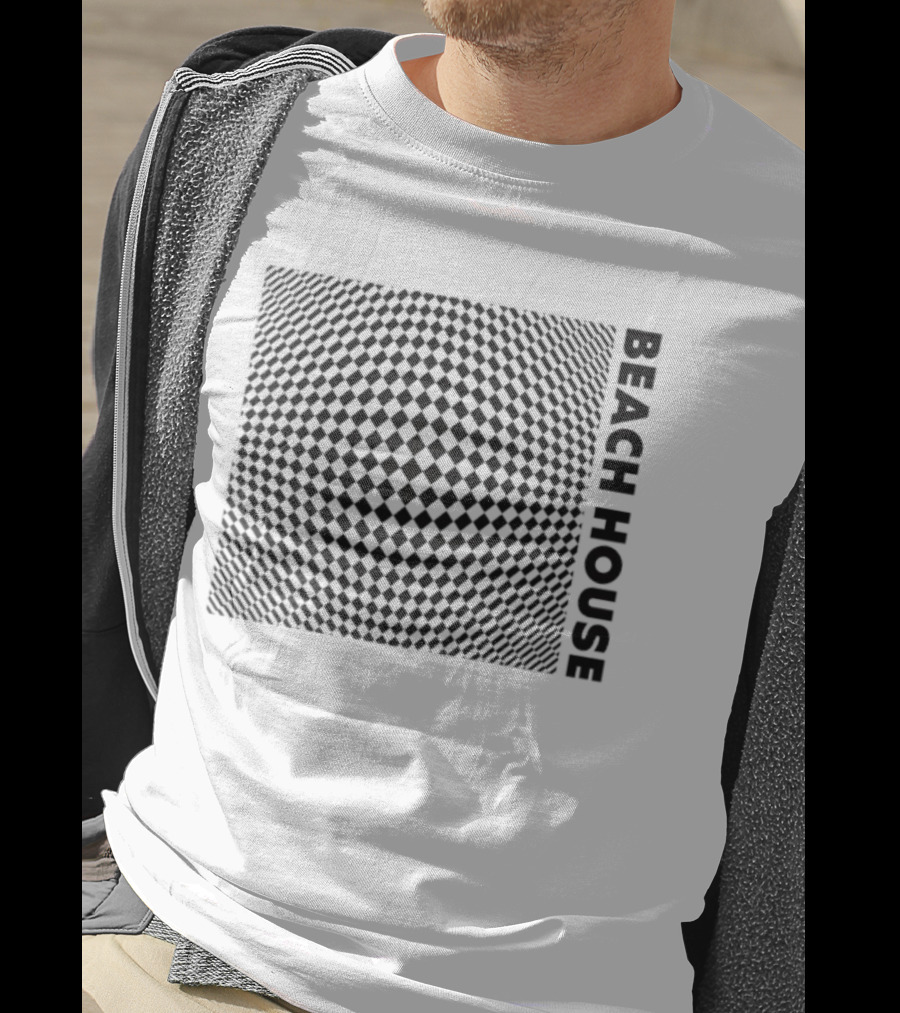 Beach House Optical Illusion Op Art Movement 7 T-Shirt
